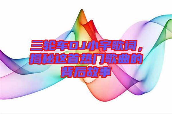 三輪車DJ小宇歌詞，揭秘這首熱門歌曲的背后故事