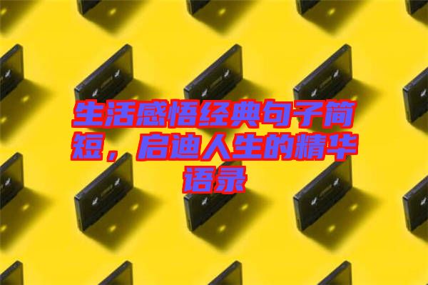 生活感悟經(jīng)典句子簡短，啟迪人生的精華語錄