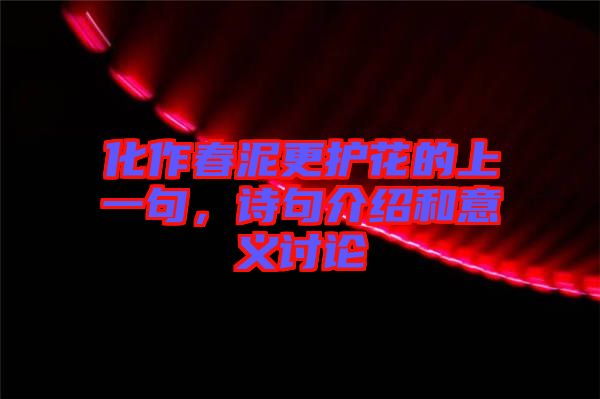 化作春泥更護(hù)花的上一句，詩句介紹和意義討論