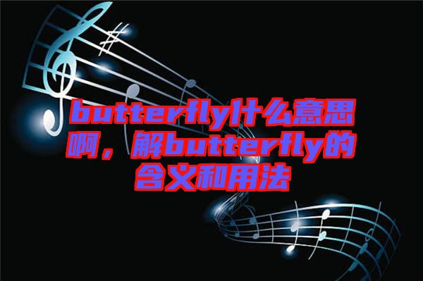 butterfly什么意思啊，解butterfly的含義和用法