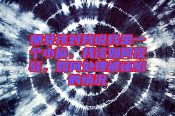 那女孩對我說我是一個小偷，我該如何反駁，如何處理被誣陷的情況