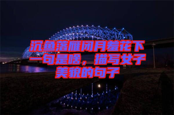 沉魚(yú)落雁閉月羞花下一句是啥，描寫(xiě)女子美貌的句子