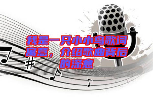 我是一只小小鳥歌詞寓意，介紹歌曲背后的深意