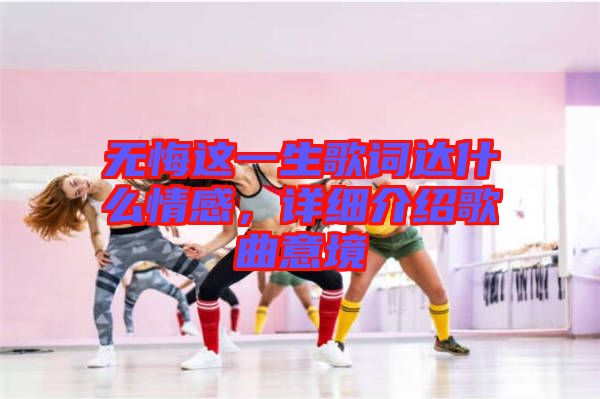 無悔這一生歌詞達(dá)什么情感，詳細(xì)介紹歌曲意境