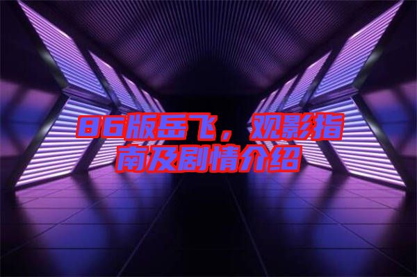 86版岳飛，觀影指南及劇情介紹