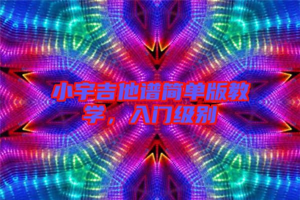 小宇吉他譜簡(jiǎn)單版教學(xué)，入門級(jí)別