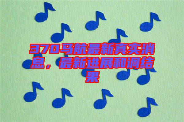 370馬航最新真實(shí)消息，最新進(jìn)展和調(diào)結(jié)果
