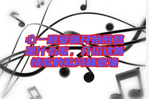 心一跳愛(ài)就開(kāi)始煎熬是什么歌，介紹這首情歌的歌詞和意境