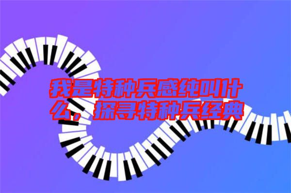 我是特種兵感純叫什么，探尋特種兵經(jīng)典