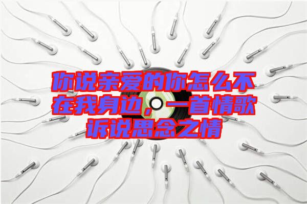 你說親愛的你怎么不在我身邊，一首情歌訴說思念之情