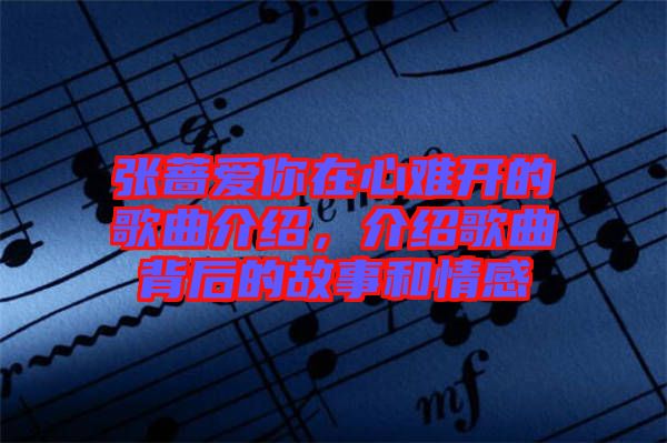 張薔愛你在心難開的歌曲介紹，介紹歌曲背后的故事和情感