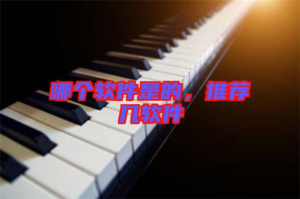 哪個(gè)軟件是的，推薦幾軟件