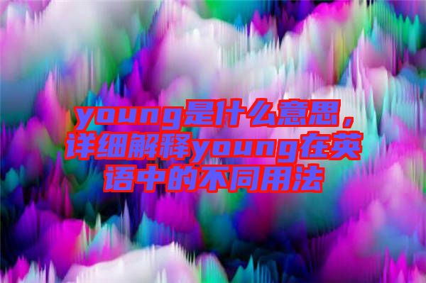 young是什么意思，詳細解釋young在英語中的不同用法
