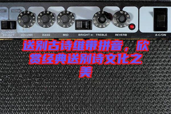 送別古詩維帶拼音，欣賞經(jīng)典送別詩文化之美