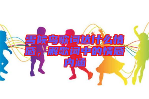 雪候鳥歌詞達(dá)什么情感，解歌詞中的情感內(nèi)涵