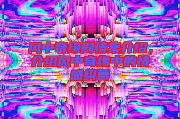 風(fēng)中奇緣劇情集介紹，介紹風(fēng)中奇緣中的情感糾葛