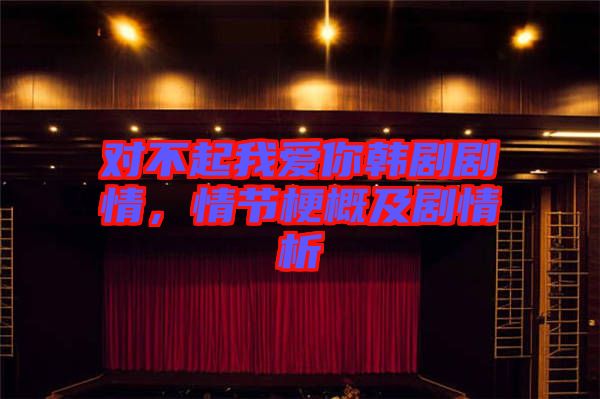 對不起我愛你韓劇劇情，情節(jié)梗概及劇情析