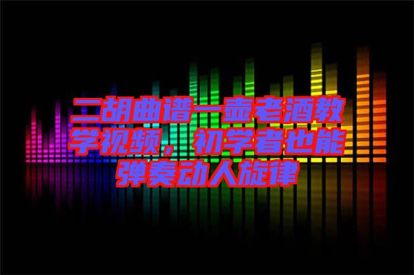 二胡曲譜一壺老酒教學(xué)視頻，初學(xué)者也能彈奏動(dòng)人旋律