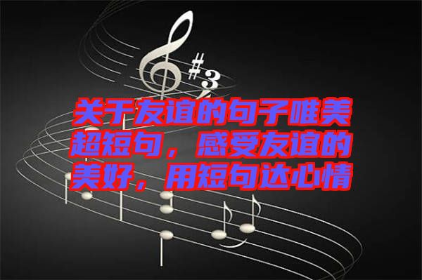 關(guān)于友誼的句子唯美超短句，感受友誼的美好，用短句達(dá)心情