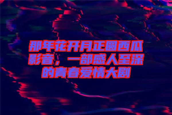 那年花開月正圓西瓜影音，一部感人至深的青春愛情大劇