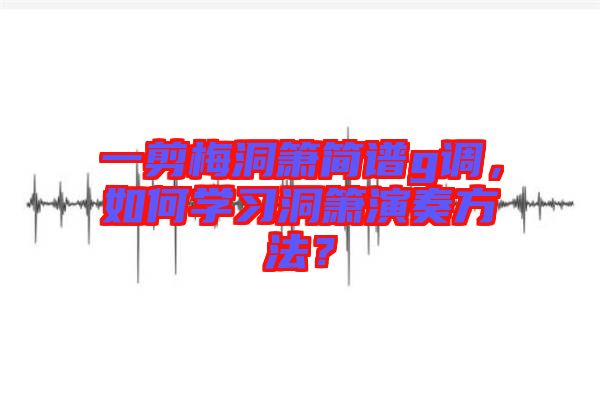 一剪梅洞簫簡譜g調(diào)，如何學(xué)習(xí)洞簫演奏方法？