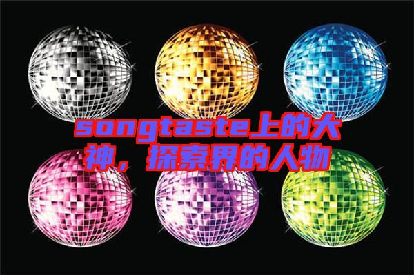 songtaste上的大神，探索界的人物