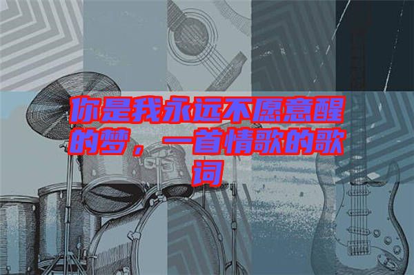 你是我永遠(yuǎn)不愿意醒的夢，一首情歌的歌詞