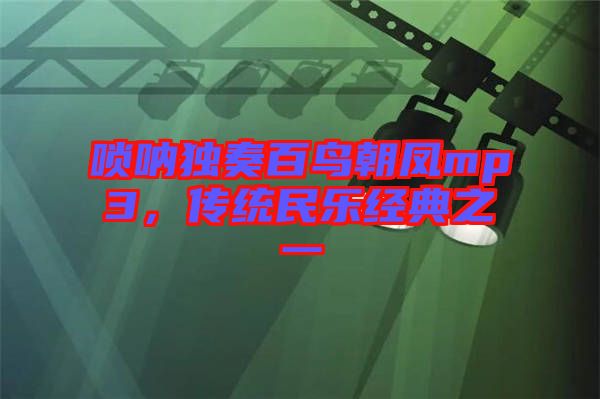 嗩吶獨奏百鳥朝鳳mp3，傳統(tǒng)民樂經(jīng)典之一