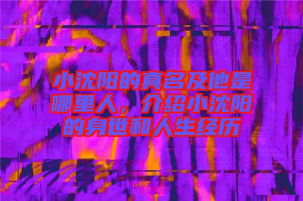 小沈陽的真名及他是哪里人，介紹小沈陽的身世和人生經(jīng)歷