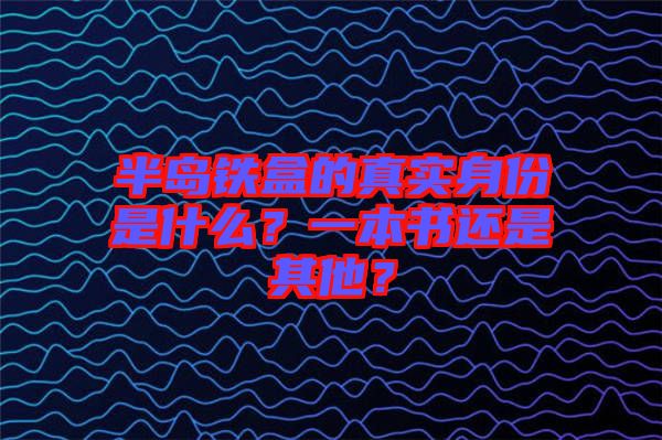 半島鐵盒的真實身份是什么？一本書還是其他？