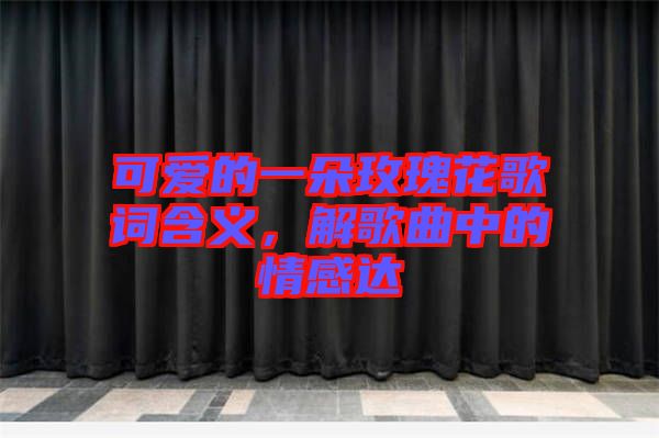可愛的一朵玫瑰花歌詞含義，解歌曲中的情感達(dá)