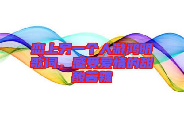 戀上另一個人游鴻明歌詞，感受愛情的甜酸苦辣