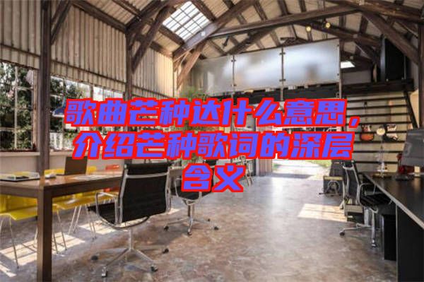 歌曲芒種達(dá)什么意思，介紹芒種歌詞的深層含義