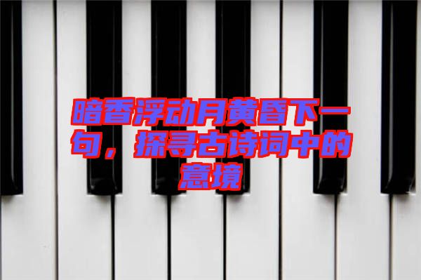 暗香浮動月黃昏下一句，探尋古詩詞中的意境