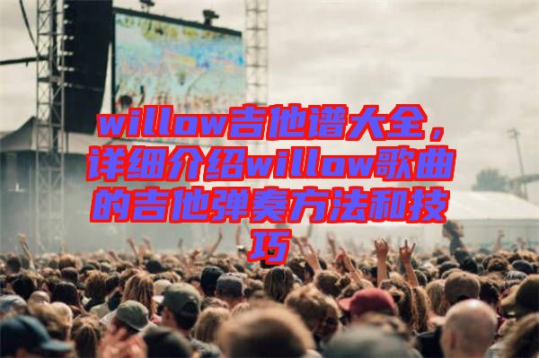 willow吉他譜大全，詳細介紹willow歌曲的吉他彈奏方法和技巧