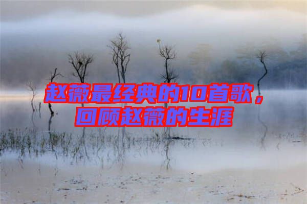 趙薇最經(jīng)典的10首歌，回顧趙薇的生涯