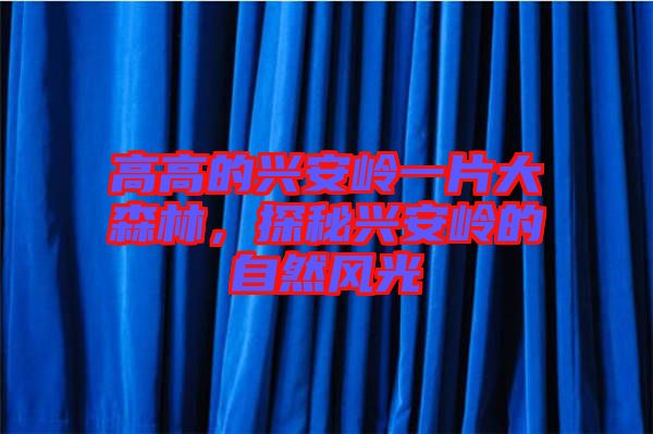 高高的興安嶺一片大森林，探秘興安嶺的自然風(fēng)光
