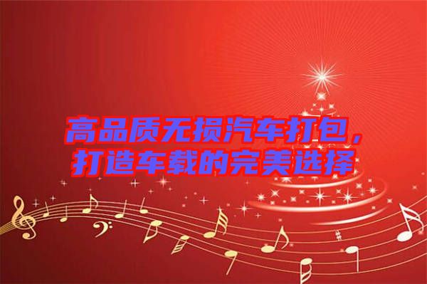 高品質(zhì)無(wú)損汽車(chē)打包，打造車(chē)載的完美選擇