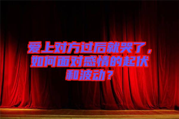 愛上對方過后就哭了，如何面對感情的起伏和波動？