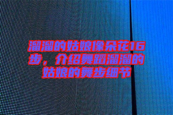 溜溜的姑娘像朵花16步，介紹舞蹈溜溜的姑娘的舞步細(xì)節(jié)