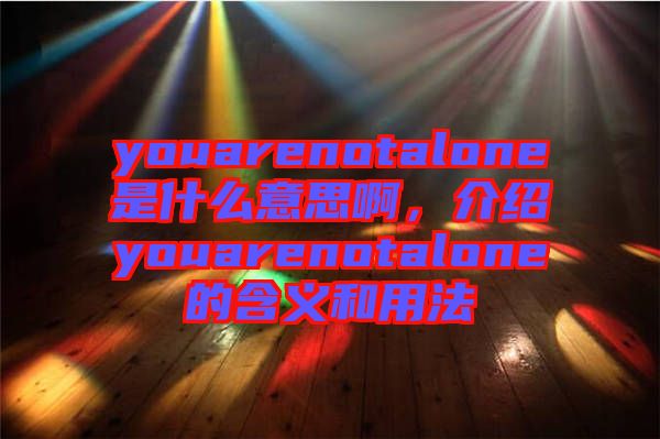youarenotalone是什么意思啊，介紹youarenotalone的含義和用法