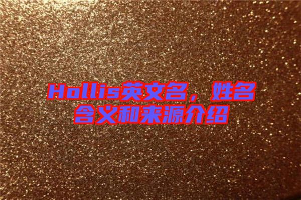 Hollis英文名，姓名含義和來源介紹