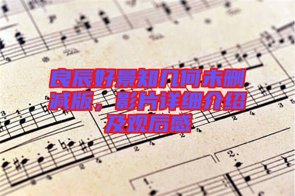 良辰好景知幾何未刪減版，影片詳細(xì)介紹及觀后感