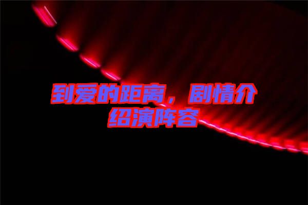 到愛的距離，劇情介紹演陣容