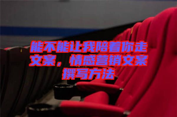 能不能讓我陪著你走文案，情感營銷文案撰寫方法