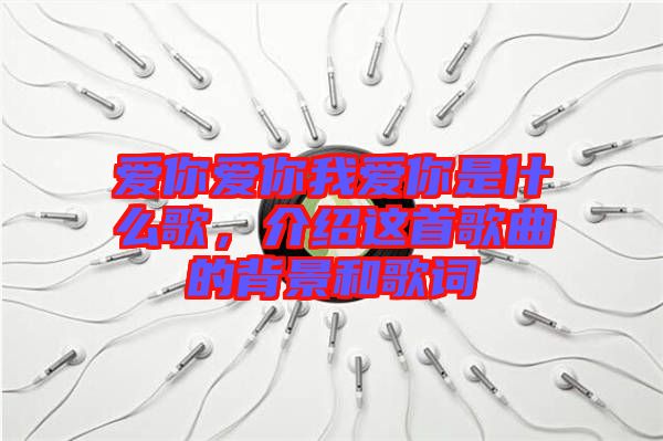愛(ài)你愛(ài)你我愛(ài)你是什么歌，介紹這首歌曲的背景和歌詞