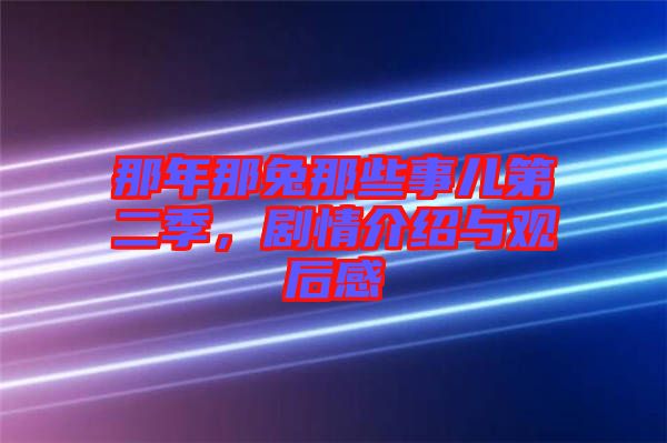 那年那兔那些事兒第二季，劇情介紹與觀后感