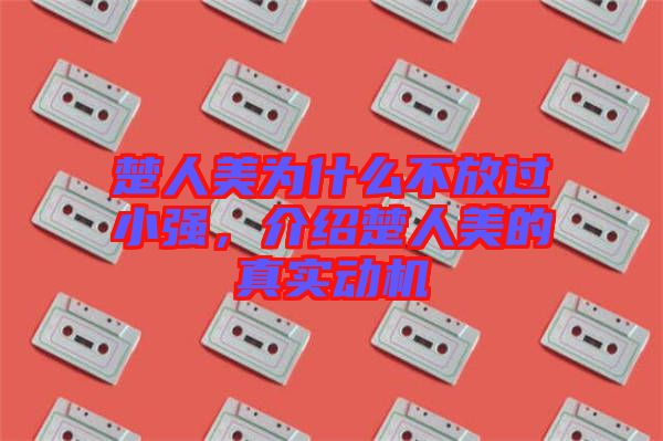 楚人美為什么不放過小強，介紹楚人美的真實動機