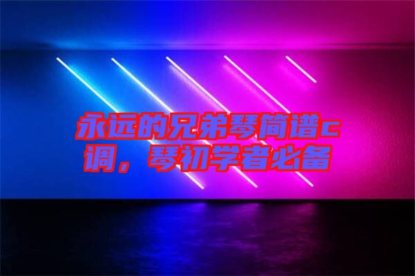 永遠(yuǎn)的兄弟琴簡(jiǎn)譜c調(diào)，琴初學(xué)者必備