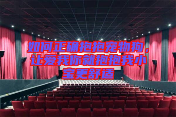 如何正確抱抱寵物狗，讓愛我你就抱抱我小寶更舒適